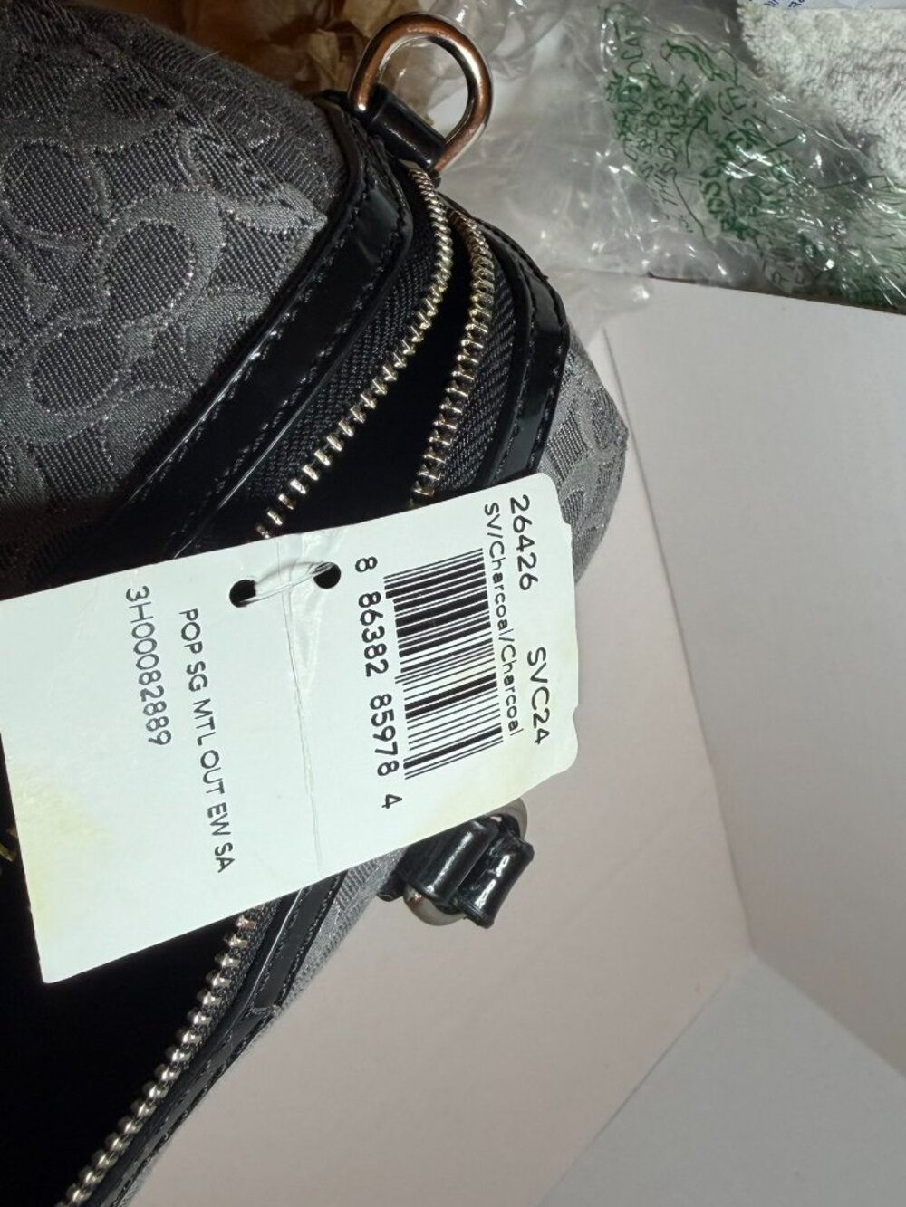 Coach Poppy Signature Metallic East West Satchel - NWT (Please Read Description) - Picture 5 of 14